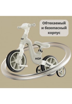 Беговел - велосипед детский четырехколесный HOP Tiny Green - зеленый